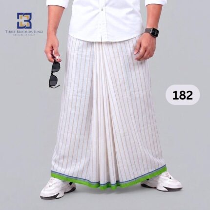 Premium White Lungi 182