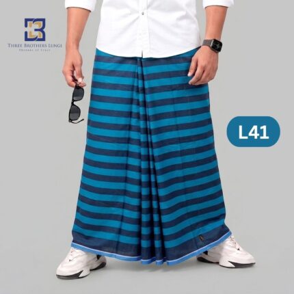 Soft Cotton Plain Check Lungi L41
