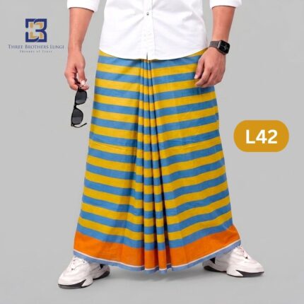 Soft Cotton Plain Check Lungi L42