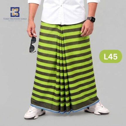 Soft Cotton Plain Check Lungi L45