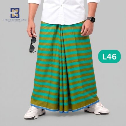 Soft Cotton Plain Check Lungi L46