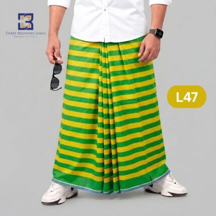 Soft Cotton Plain Check Lungi L47