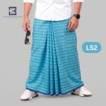 Soft Cotton Plain Check Lungi L52