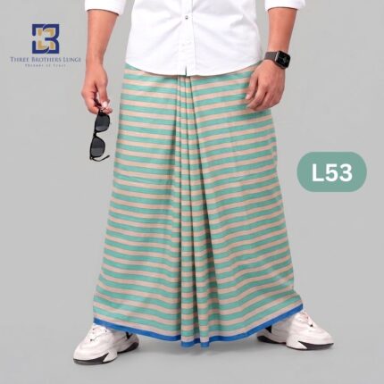 Soft Cotton Plain Check Lungi L53