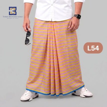 Soft Cotton Plain Check Lungi L54