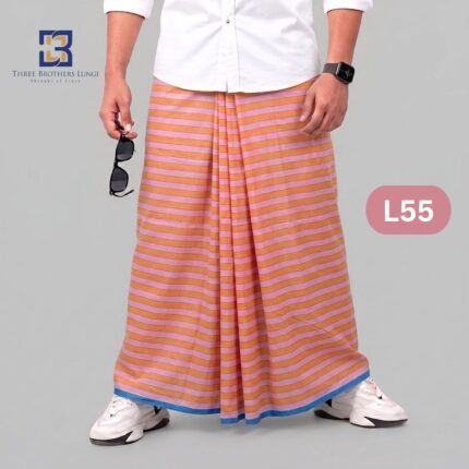 Soft Cotton Plain Check Lungi L55