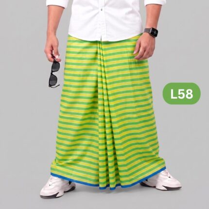 Soft Cotton Plain Check Lungi L58