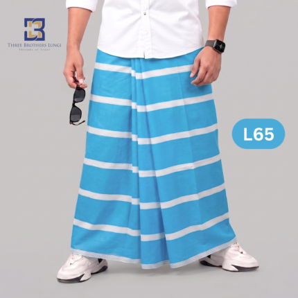 Soft Cotton Plain Check Lungi L65
