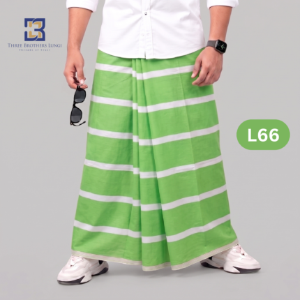 Soft Cotton Plain Check Lungi L66